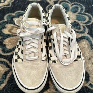 Cream suede vans